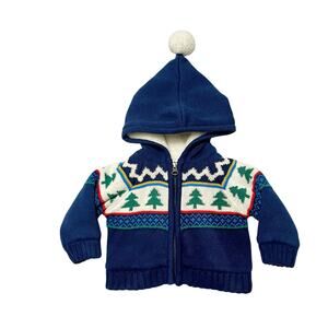Hanna Andersson Gnome Hood Sweater Jacket 3-6m